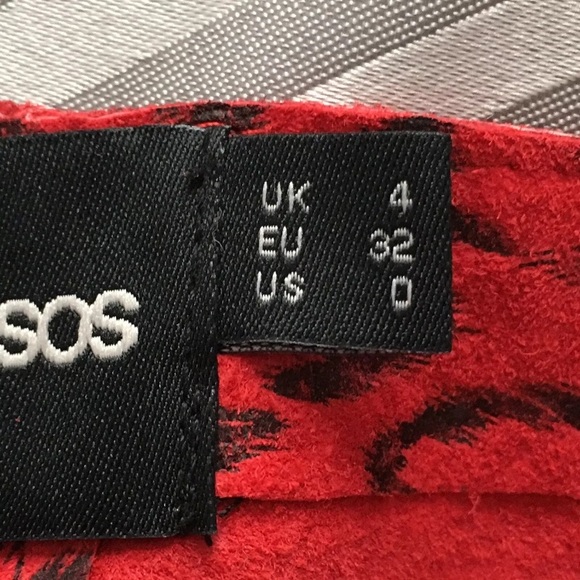 ASOS Red leather animal print fringe cami - Picture 5 of 5